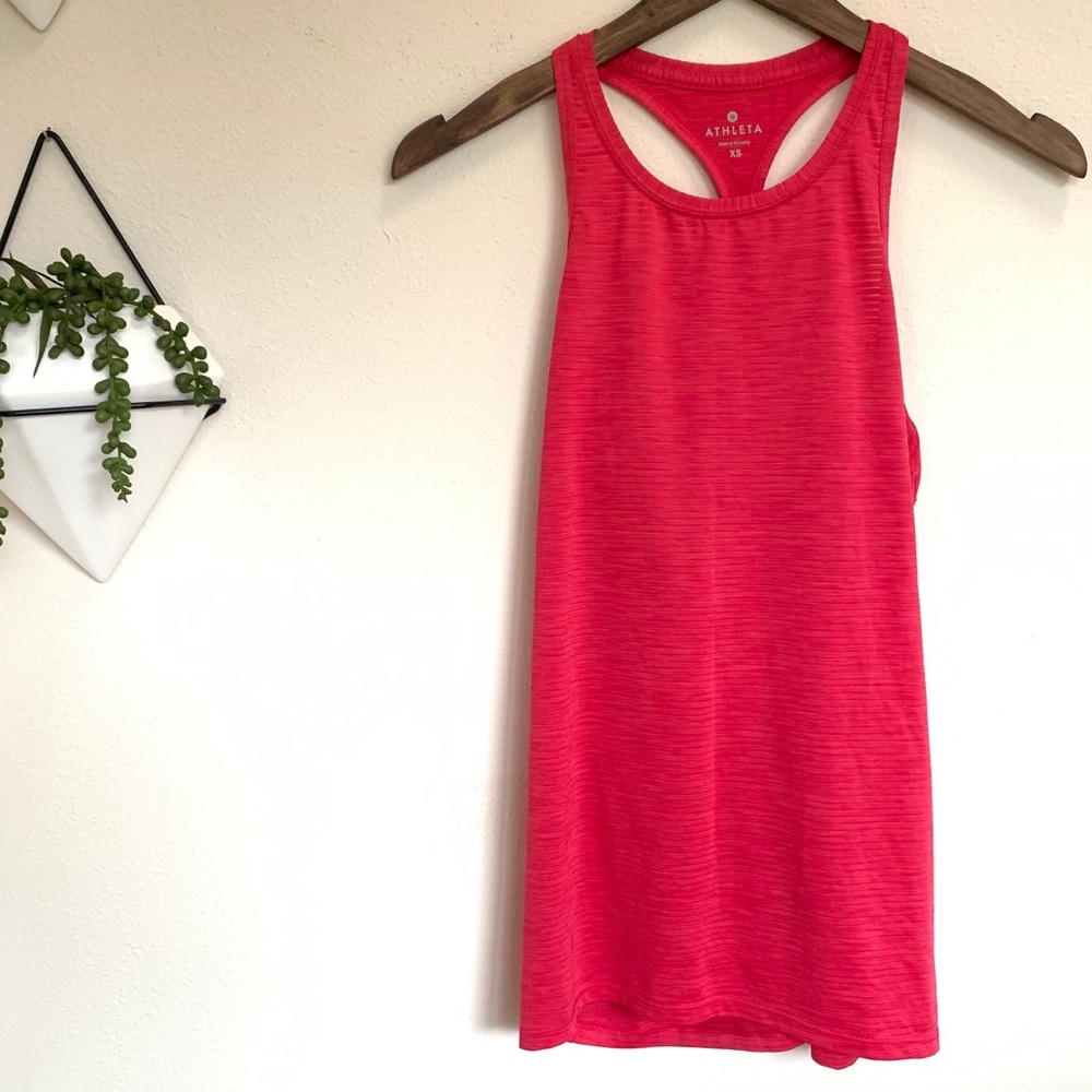 Athleta Hot Pink Athletic Racerback Tank